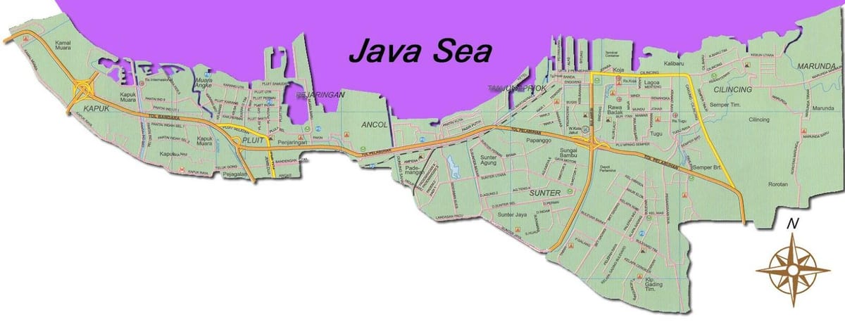 Джакарта утара карте