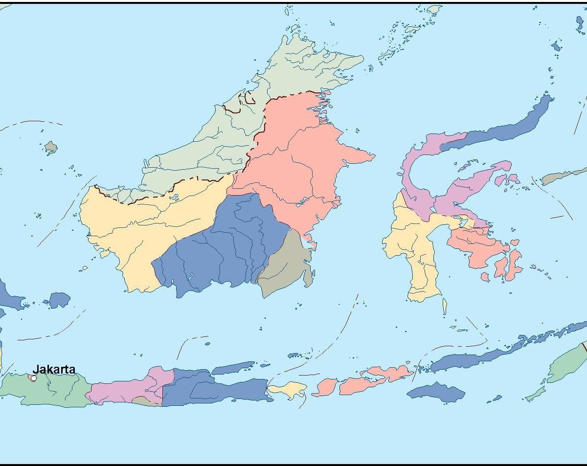 карта Джакарта векторная карта 