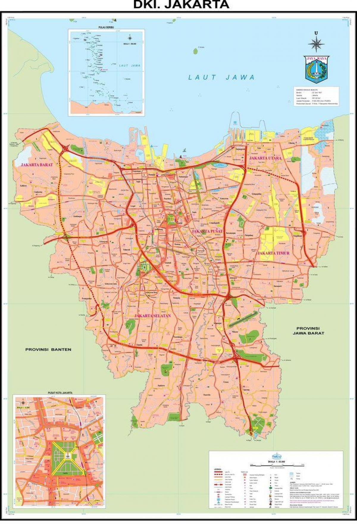 карта Джакарта Старый город