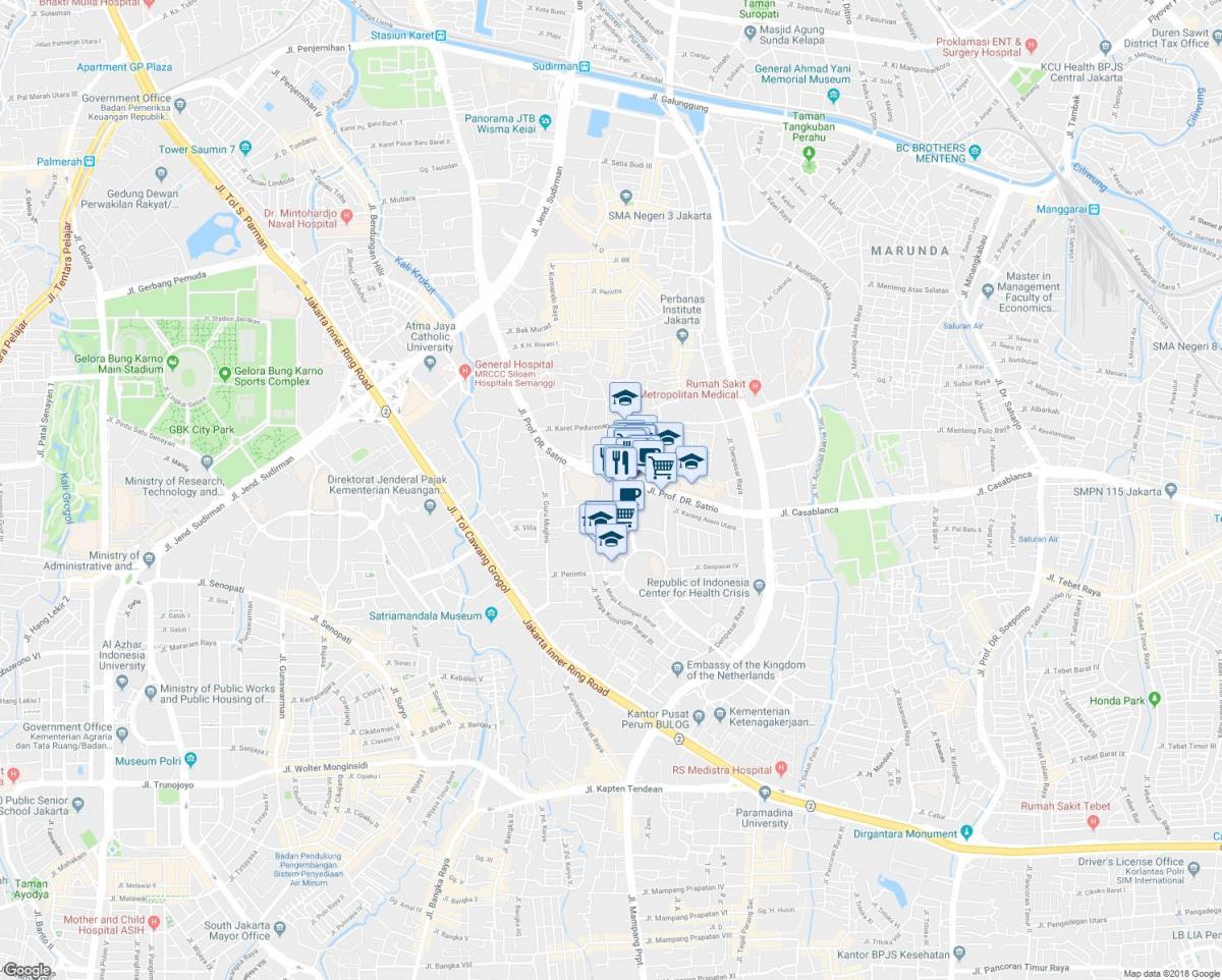 карта Кунинган, Джакарта