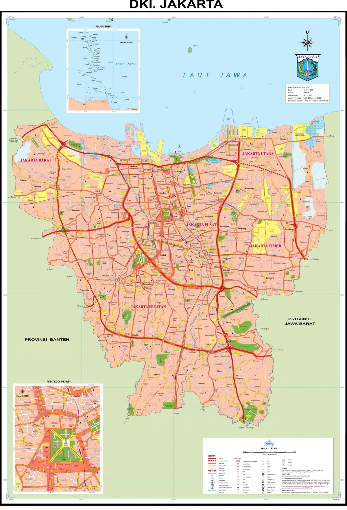 центральная Джакарта карте