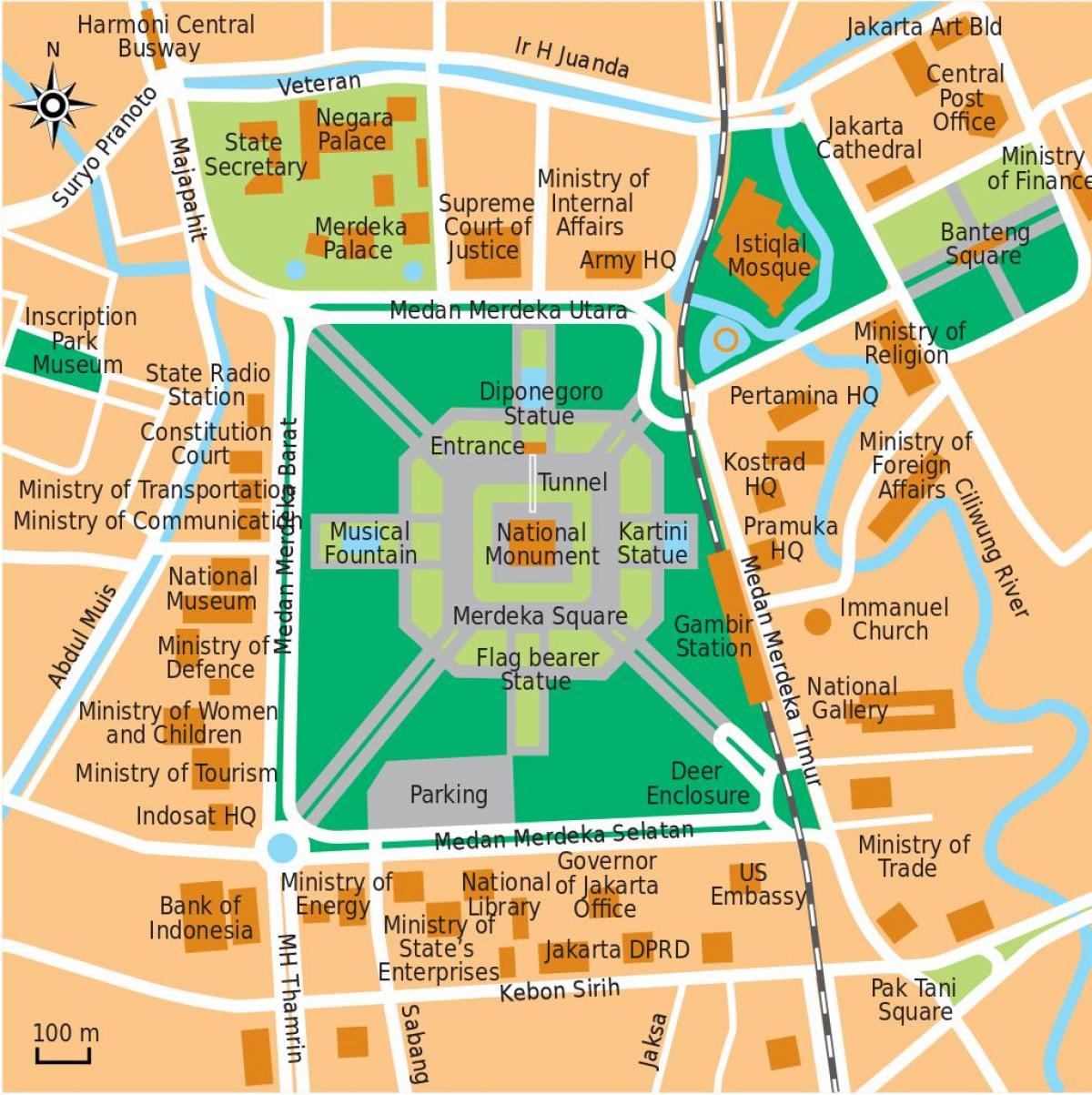 карта офисных Джакарта