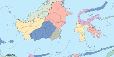 Карта Джакарта векторная карта 