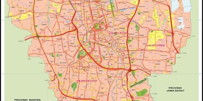 Центральная Джакарта карте