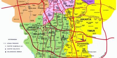 Карта Джакарта достопримечательности