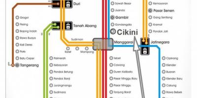 Карта железнодорожного вокзала Джакарта 