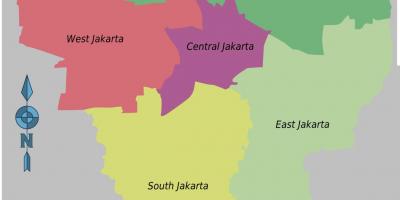 Карта Джакарта районов